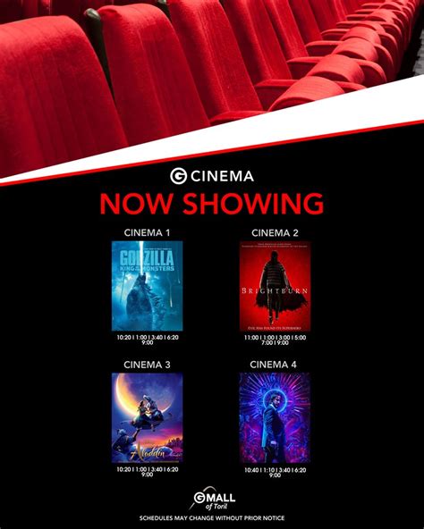 gmall toril cinema|Davao City Cinema Schedule (Movie Schedule).